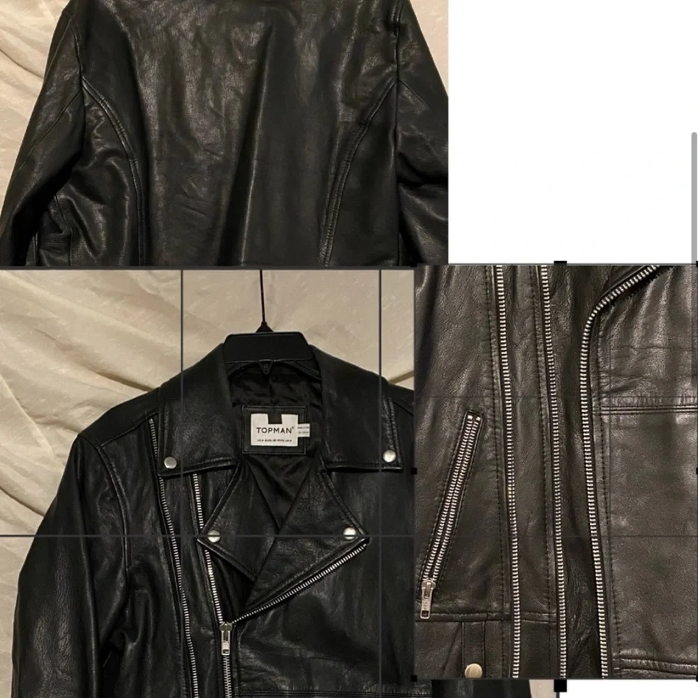 Topman Real Leather Jacket - Picture 5 of 5